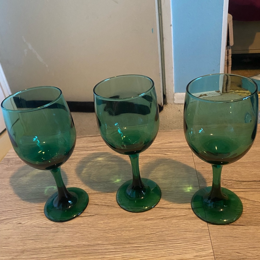 Antique wine glasses